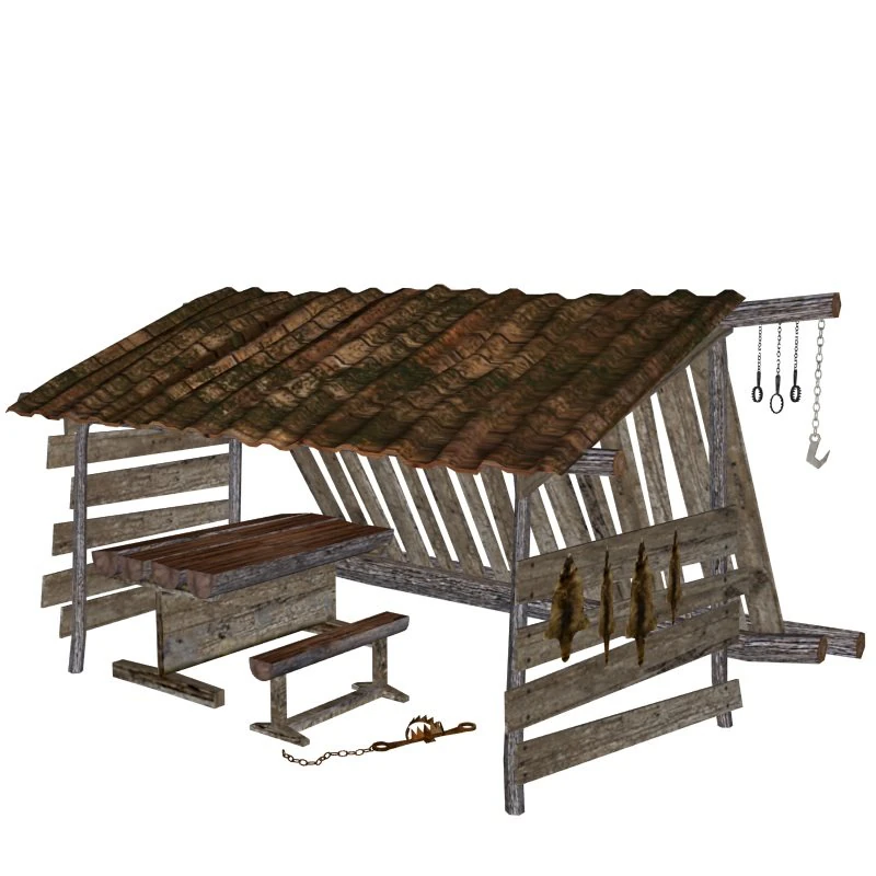 trappershack 3D Model .c4d .max .obj .3ds .fbx .stl .blend 