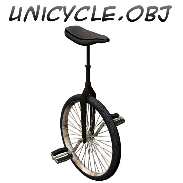 unicycle 3D 模型 .c4d .max .obj .3ds .fbx .stl .blend 