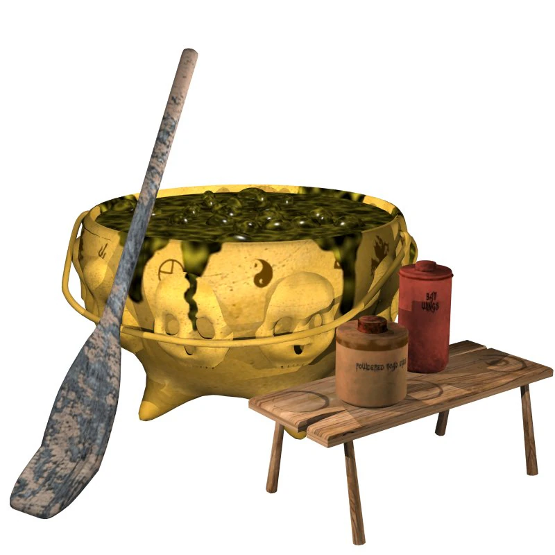 caldron 3D Model .c4d .max .obj .3ds .fbx .stl .blend 