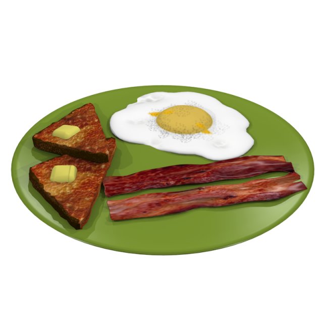 baconeggtoast 3D-Modell .c4d .max .obj .3ds .fbx .stl .blend 