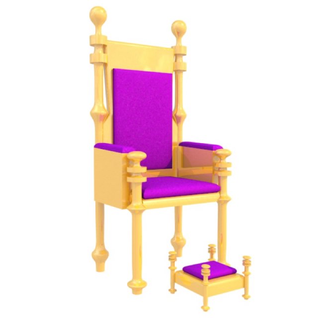 throne Modello 3D .c4d .max .obj .3ds .fbx .stl .blend 