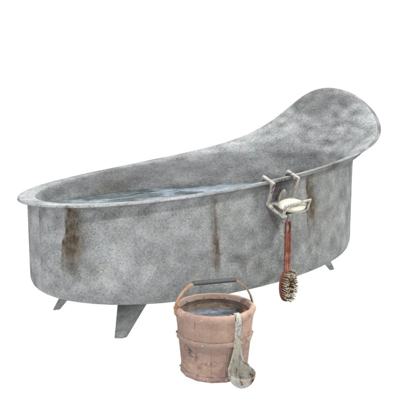bathtub 3D Model .c4d .max .obj .3ds .fbx .stl .blend 