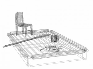 flutua&ccedil;&atilde;o de trabalho Modelo 3D