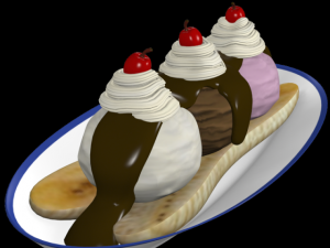 banana split 3D 모델