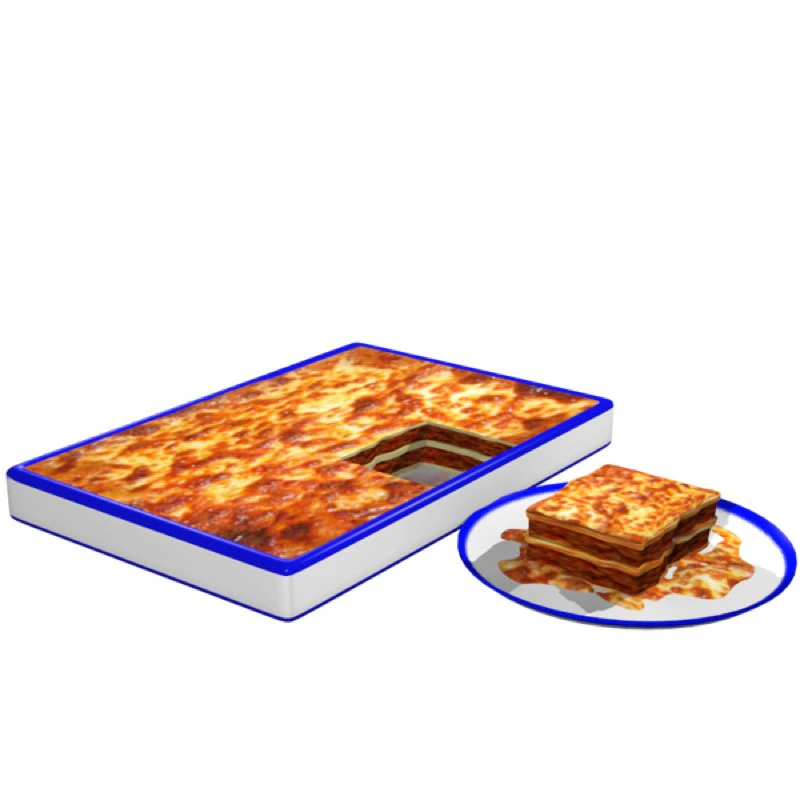 lasagna 3D Model .c4d .max .obj .3ds .fbx .stl .blend 