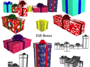giftboxes Modelo 3D