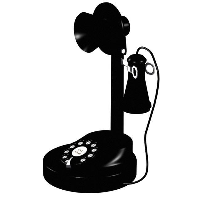 old phone Model 3D .c4d .max .obj .3ds .fbx .stl .blend