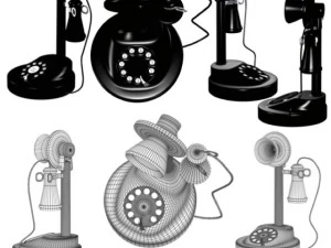 stary telefon Model 3D