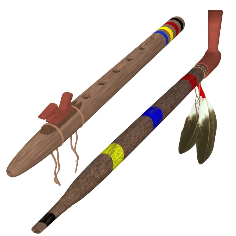 flute and pipe 3D Model .c4d .max .obj .3ds .fbx .stl .blend 