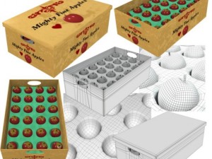 box of apples Modello 3D