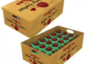 box of apples 3D Модель