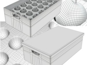 box of apples 3D Модель