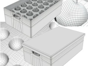 box of apples 3D Model