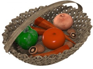 veggie basket 3D Model