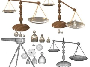 balance scales 3D Model