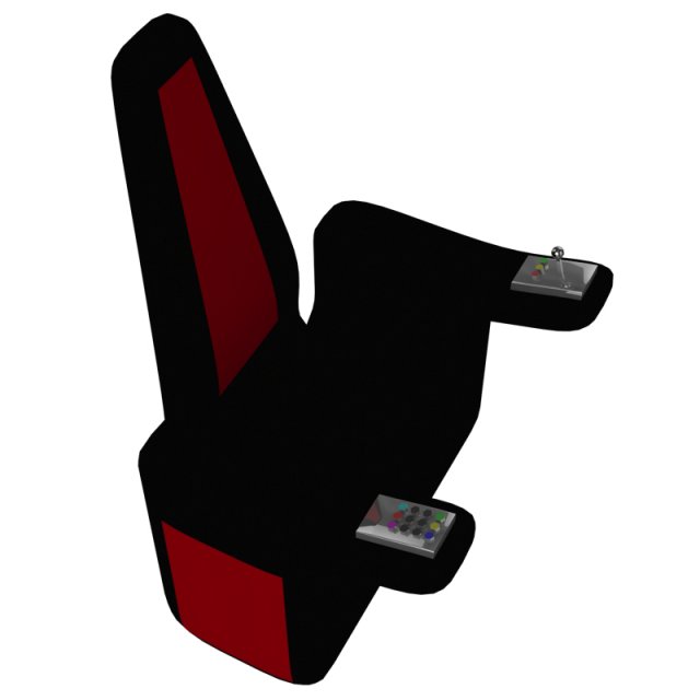 control chair 3D Model .c4d .max .obj .3ds .fbx .stl .blend 