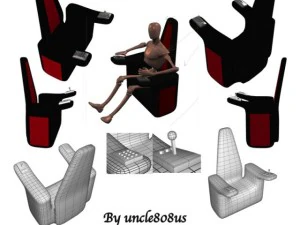 кресло управления 3D Модель