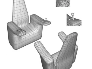 кресло управления 3D Модель