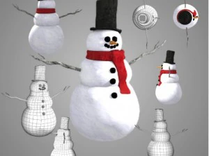 雪だるま 3Dモデル