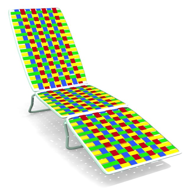 lawn lounger 3D Model .c4d .max .obj .3ds .fbx .stl .blend 
