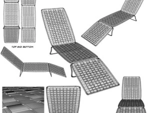 lawn lounger 3D Model