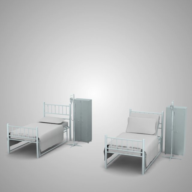 hospital set 3D Model .c4d .max .obj .3ds .fbx .stl .blend