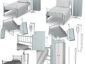 hospital set 3D Model