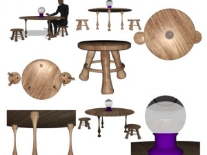 fortune teller table Model 3D