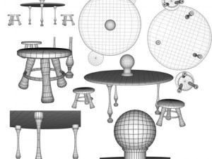 fortune teller table Model 3D
