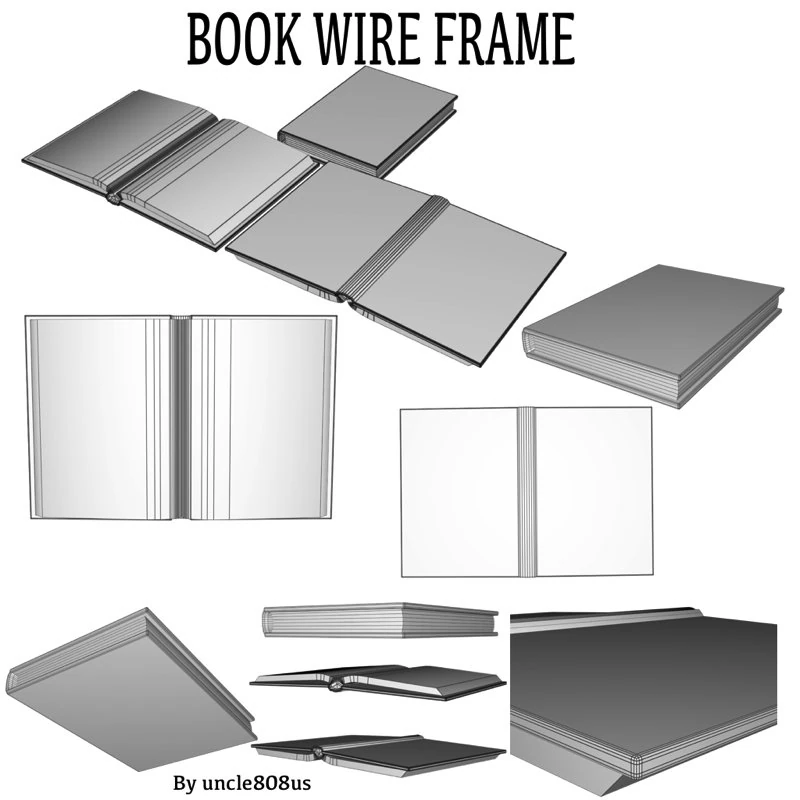 book 3D Model .c4d .max .obj .3ds .fbx .stl .blend