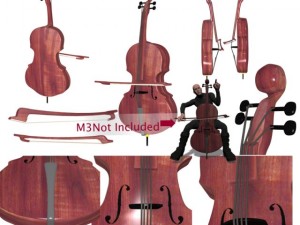 cello Modelo 3D