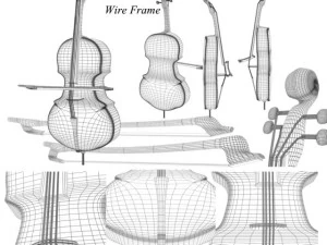 cello 3D Model