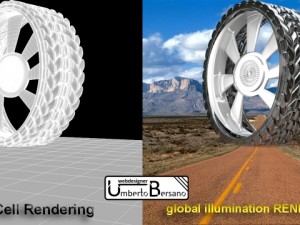 silver tyre 3D Modell