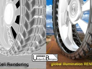 silver tyre 3D Model