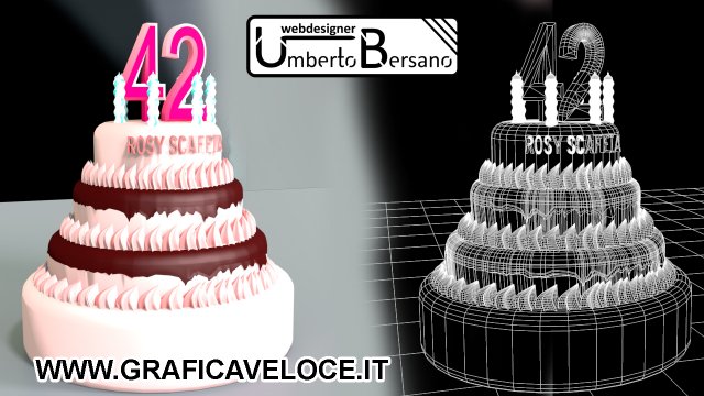 birthday cake Modello 3D .c4d .max .obj .3ds .fbx .stl .blend 