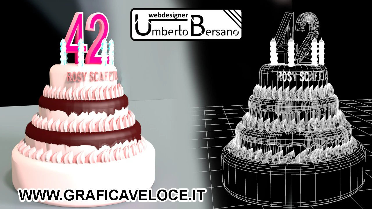 birthday cake 3D Model .c4d .max .obj .3ds .fbx .stl .blend 