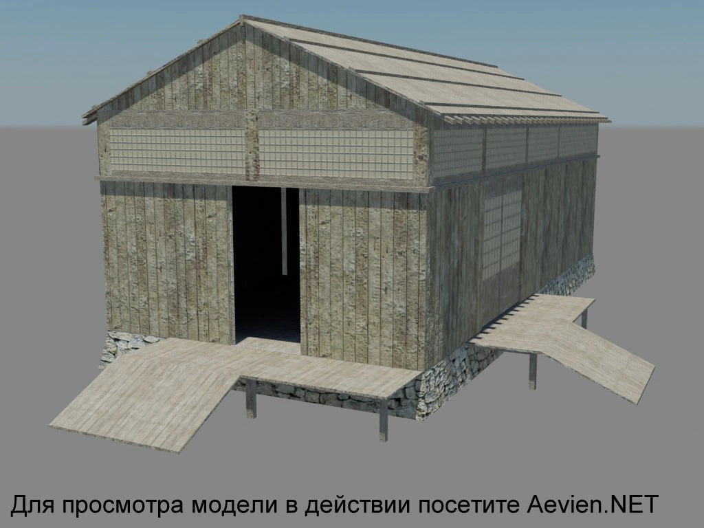 japanese warehouse 3D Model .c4d .max .obj .3ds .fbx .stl .blend 