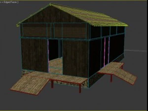 japanese warehouse 3D Model