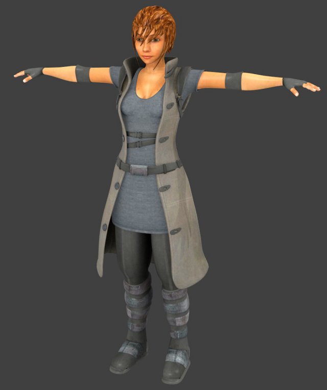 girl kira Modelo 3D .c4d .max .obj .3ds .fbx .stl .blend 