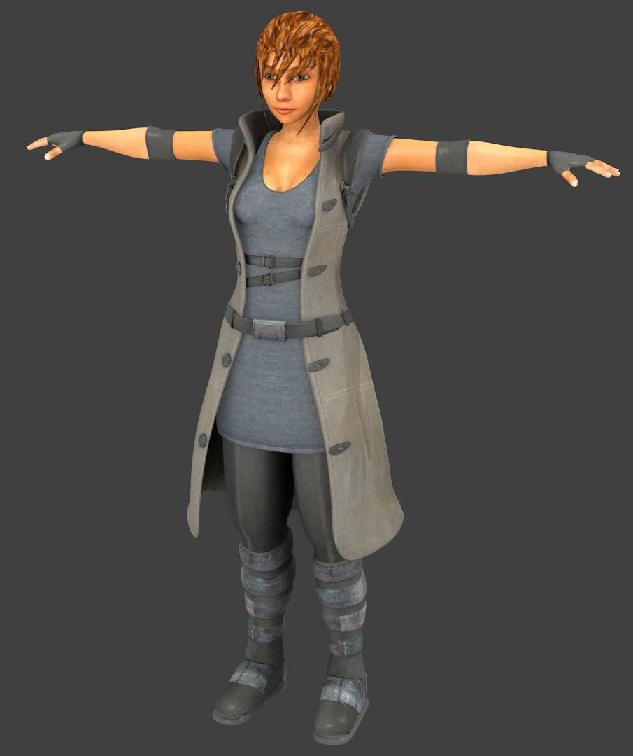 girl kira 3D Model .c4d .max .obj .3ds .fbx .stl .blend 