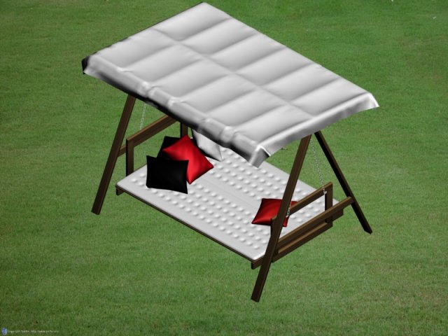 garden swing seesaw 3D Model .c4d .max .obj .3ds .fbx .stl .blend 