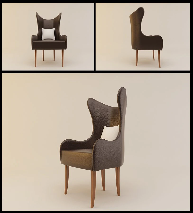 boutique chair 3D Model .c4d .max .obj .3ds .fbx .stl .blend 