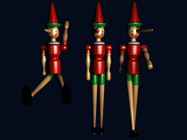 pinocchio 3Dモデル .c4d .max .obj .3ds .fbx .stl .blend 
