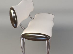upholstered bench 3D Модель