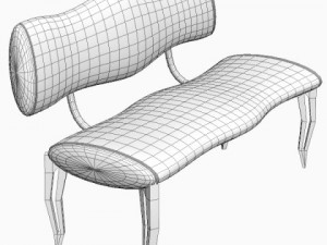 upholstered bench 3D Модель