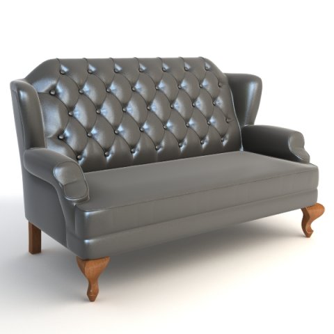 wingback sofa 3Dモデル .c4d .max .obj .3ds .fbx .stl .blend 