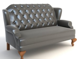 wingback sofa 3D Model