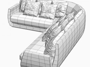 narożnikowa kanapa Model 3D