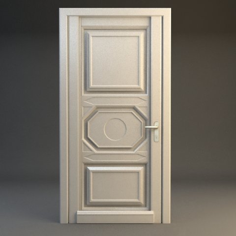 wooden door 2 3D Model .c4d .max .obj .3ds .fbx .stl .blend 