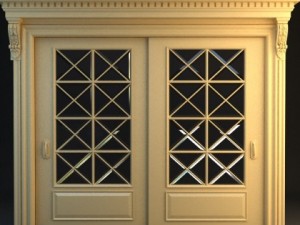 wide double door 3D Model